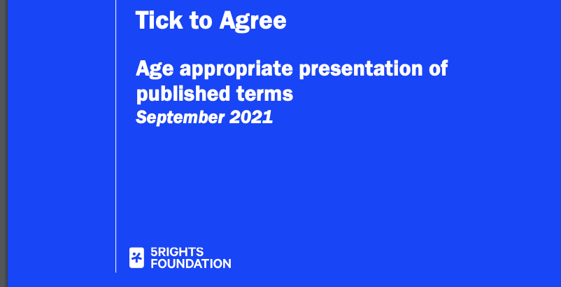Age appropriate presentation of published terms